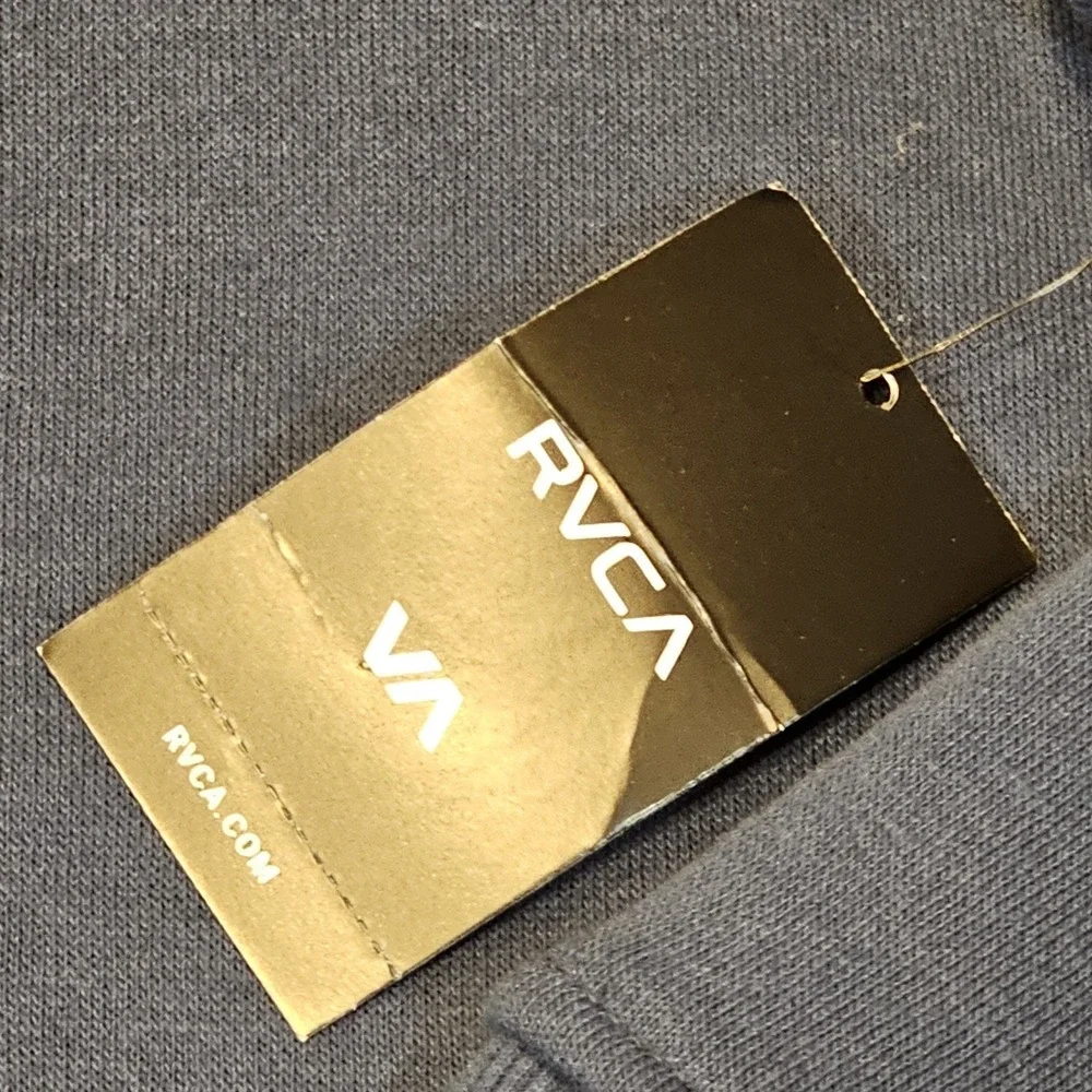 NWT RVCA Hoodie Mens Blue The Balance of Opposites Rays‎ Cotton Full Zip  Medium
